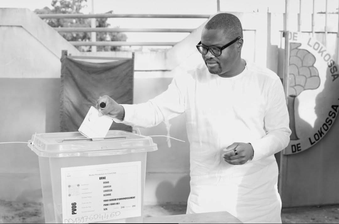 Polling station in Benin during the 2026 presidential election