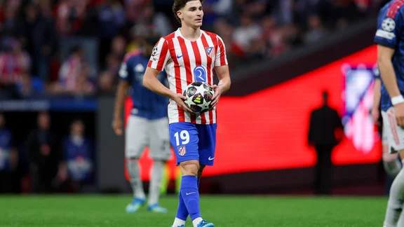 Julian Alvarez in action during a match