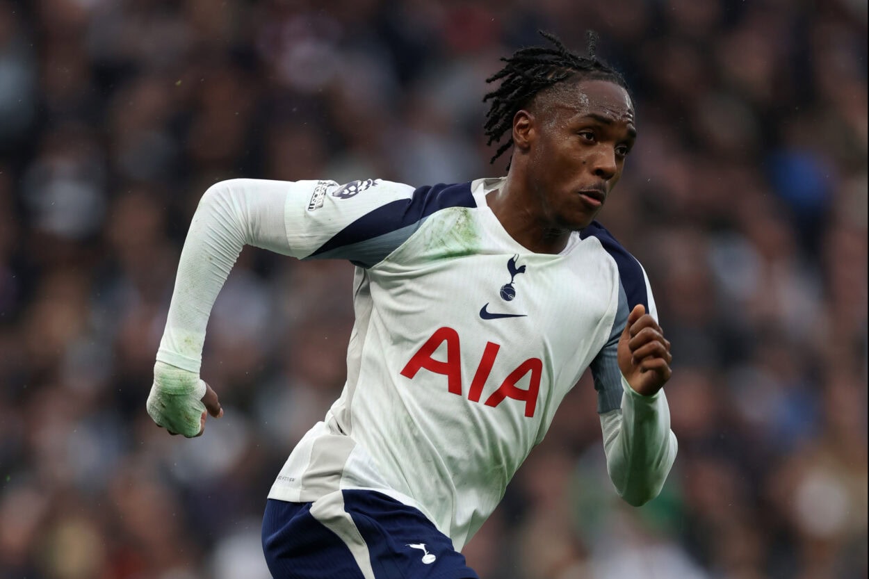Tottenham players in action during Premier League match