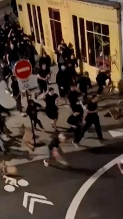 Supporters de Nice : 65 gardes à vue après une violente rixe (France 2)