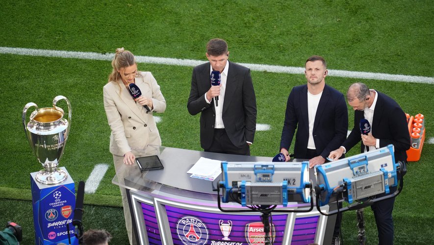 Action shot from the PSG-Arsenal Champions League final