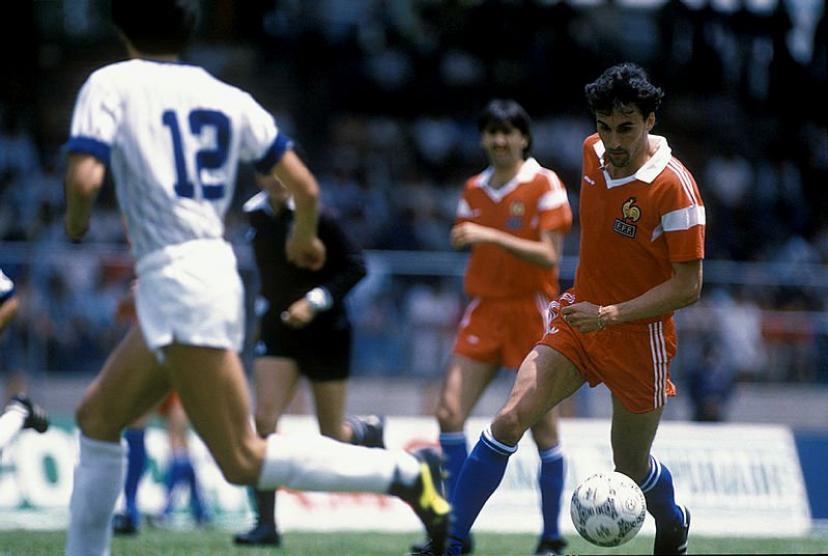 Thierry Tusseau with France against Guatemala in 1986