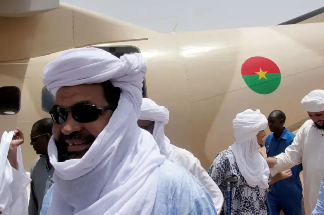 Iyad Ag Ghaly at Kidal Airport in 2012