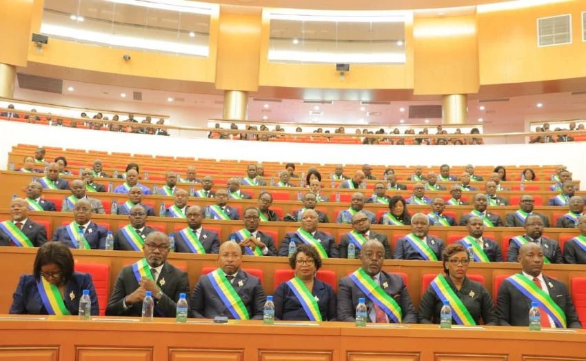 Gabonese deputies at the National Assembly conference