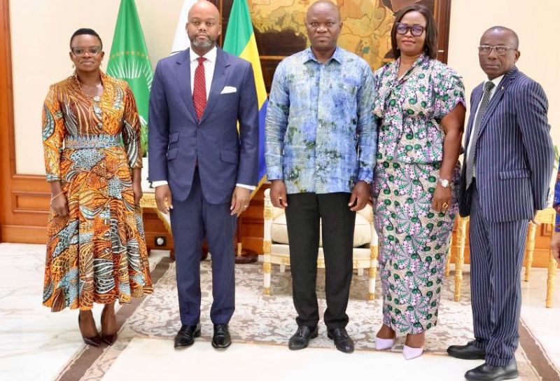 Gabonese president Oligui Nguema meeting with AfCFTA delegation in Libreville