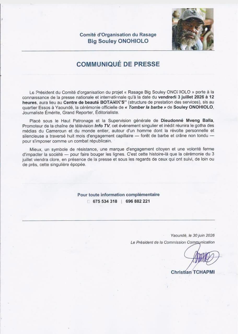 After 8 months: a committee announces the shaving operation of Souley Onohiolo, Friday July 3