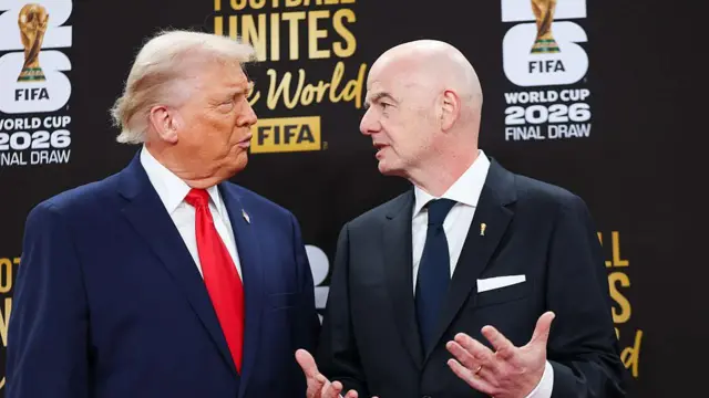 FIFA President Gianni Infantino with former US President Donald Trump