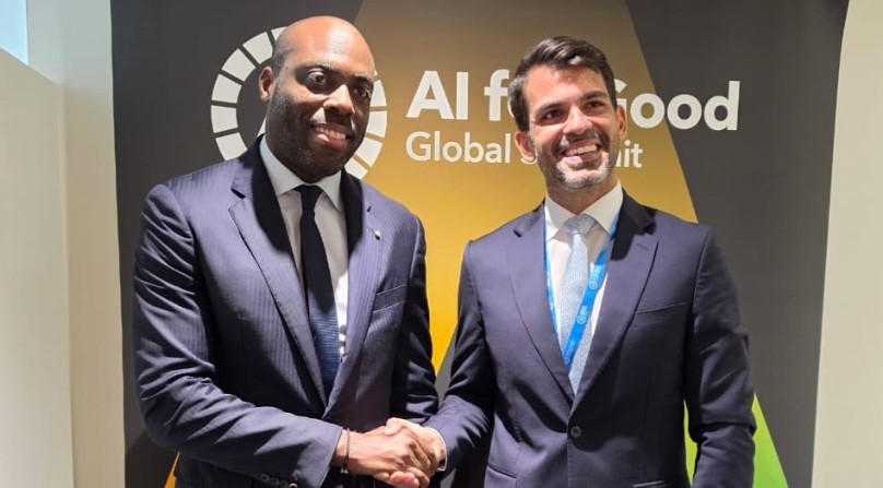 Gabon's Digital Economy Minister Mark-Alexandre Doumba and TikTok's Emir Gelen discussing digital sovereignty