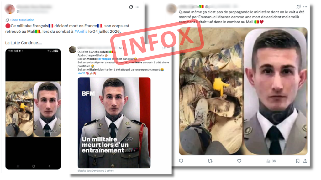 No French soldier was killed in Anéfis; these posts are false.