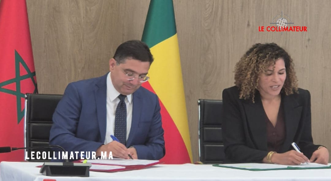 High-level officials from Benin and Morocco during bilateral talks