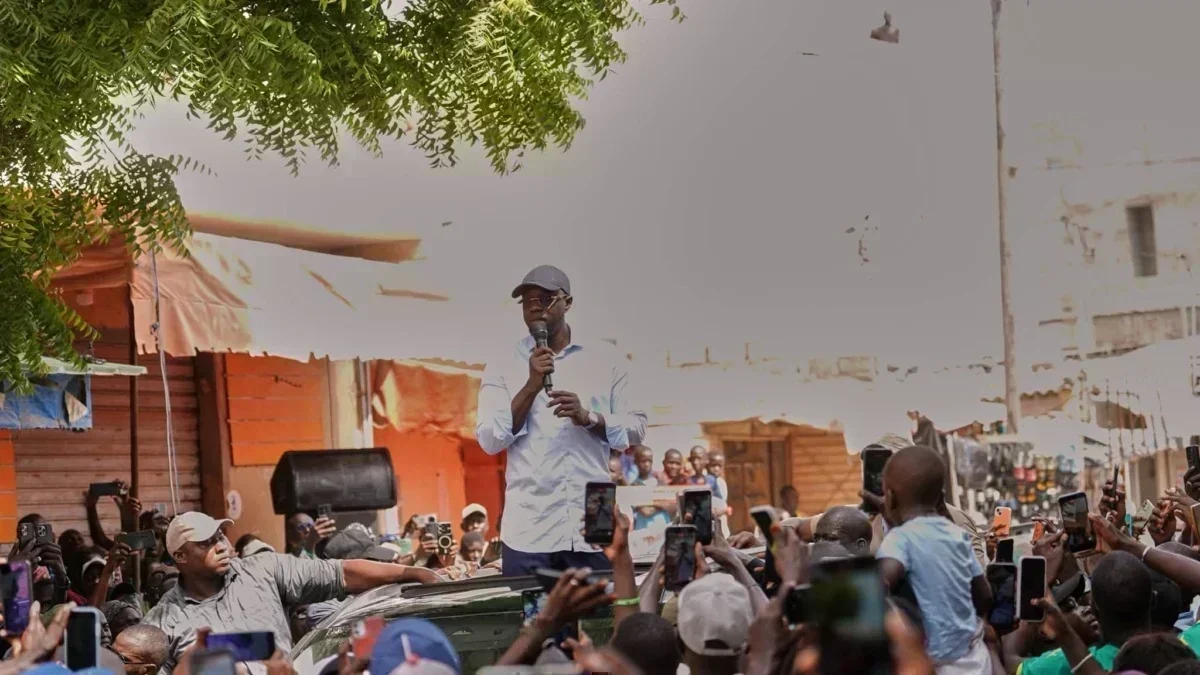 Ousmane Sonko addresses Pastef supporters in Bargny