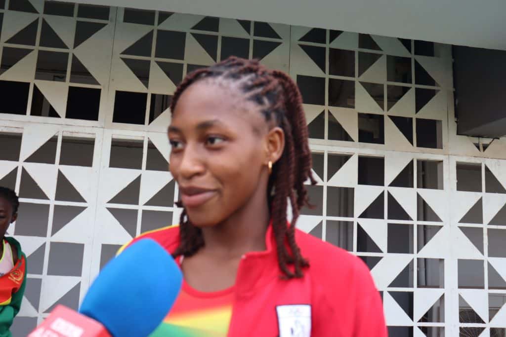 Zalissa Zongo after winning a gold medal