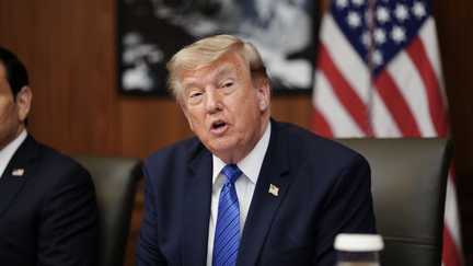 U.S. President Donald Trump during a cabinet meeting at Camp David, Maryland, July 31, 2026.